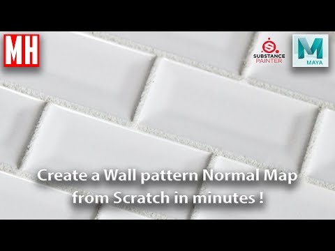 Create a Wall pattern Normal map from scratch in minutes