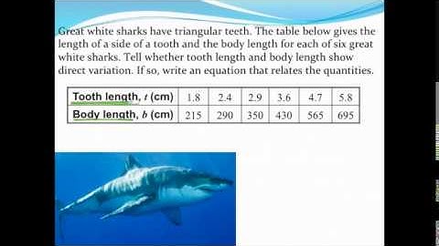 Determining if a table shows direct variation (with application)