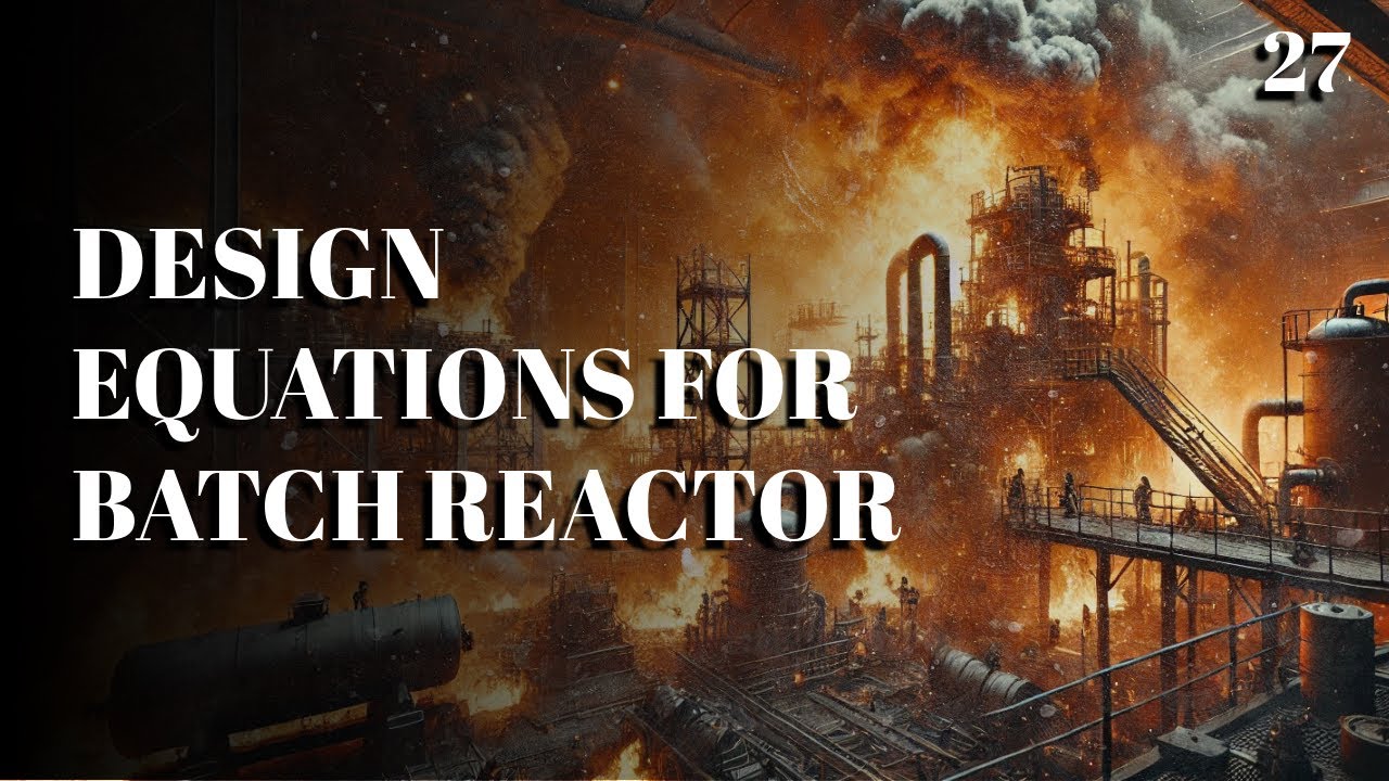 27. Design Equations for Batch Reactor | Chemical Reaction Engineering, University, The Engineer Owl