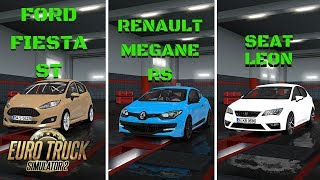 Ford Fiesta St - Renault Megane Rs - Seat Leon - Ets 2 Mods