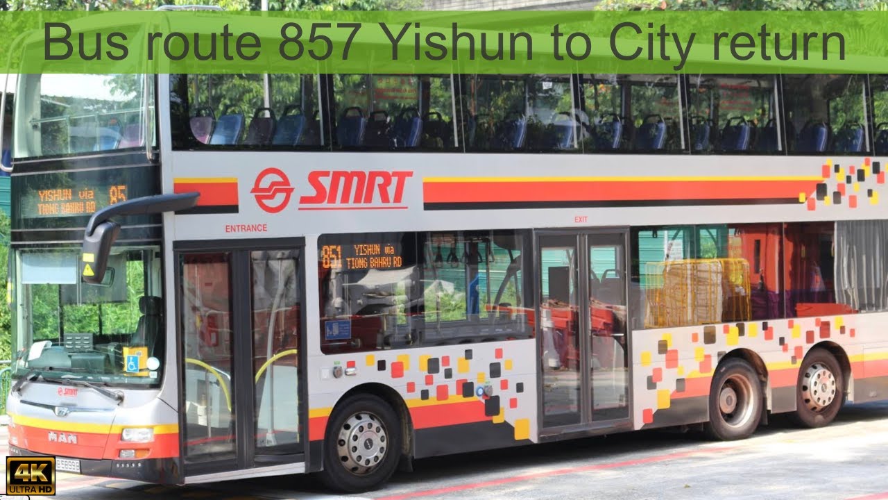 Exploring Singapore by Bus: A Sightseeing Journey on Route 857 from Yishun Inter. to City return