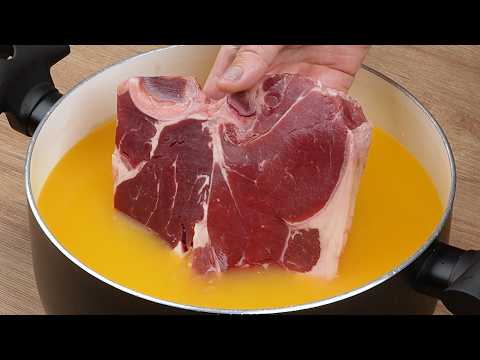Put the meat in orange juice, I learned this trick at a five-star steakhouse