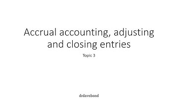 Topic 3 - Adjusting entries