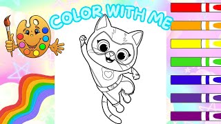 Super Kitties Coloring Page Disney Junior ǀ Super Kitties Video ǀ Super Kitties Call Song