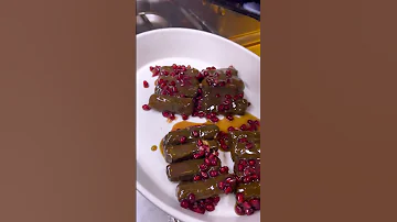 ورق عنب ذايب مع دبس رمان 