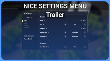 Nice Settings Menu - Trailer - Unreal Engine 5 [UE5]