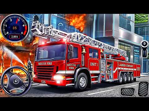 Real Fire Truck Rescue Driving Sim - City Firefighter Job Game 2026 | Android Gameplay #2