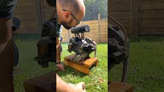 A little unusual Stuart Turner air cooled stationary engine cranked up today.
