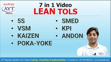 7 in 1 Lean Tools Video | 5S, VSM, KAIZEN, POKA-YOKE, SMED, KPI, ANDON | @aytindia