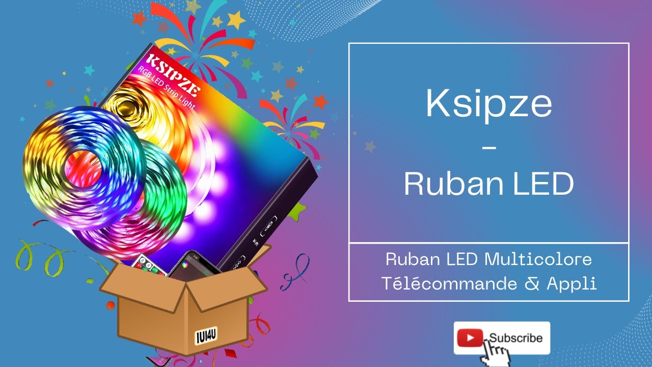 KSIPZE Ruban LED 30M RGB Led Chambre Bande led Contrôlé par Bluetooth APP  Téléco