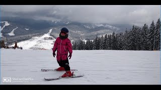 Буковель 2018  Синие трасы покоряет 5 -летняя девочка...