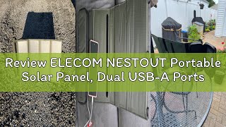 Review Elecom Nestout Portable Solar Panel, Dual Usb-A Ports, 28W Power Generation Charger For Phone
