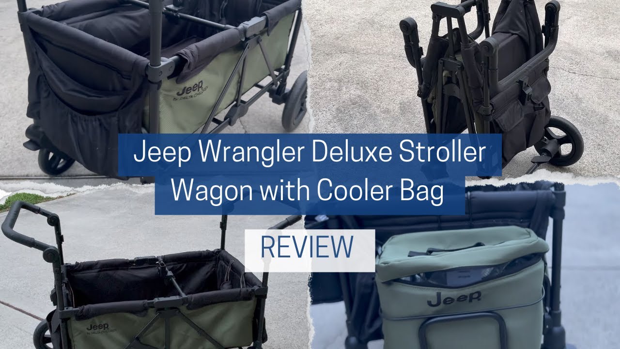 Video thumbnail: Jeep Wrangler Deluxe Stroller Wagon with Cooler Bag Review and Test