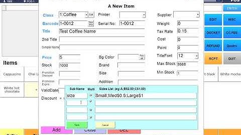 商品添加 本地系统