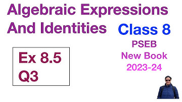 Q3 Ex 8.5 Class 8 | Algebraic Expressions And Identities | Chapter 8 |  PSEB Maths