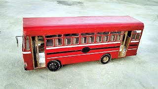 How To Make Rc Lanka Ashok Leyland Miniature Bus From Cardboard Ashok Leyland Viking Bus Part 2