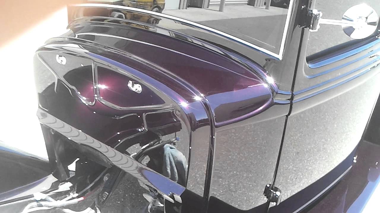 Kandy black cherry 34 ford paint - YouTube