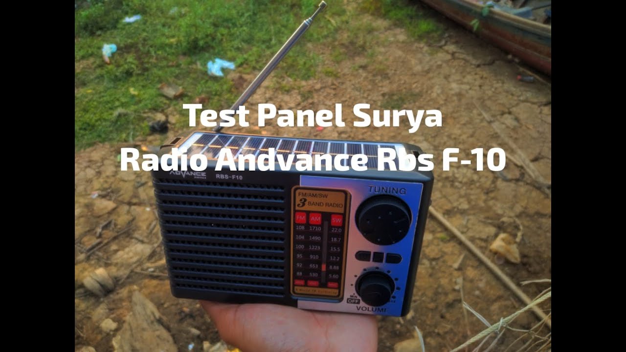 Test Panel Surya Radio Advance RBS F-10 Tanpa Menggunakan Baterai - YouTube