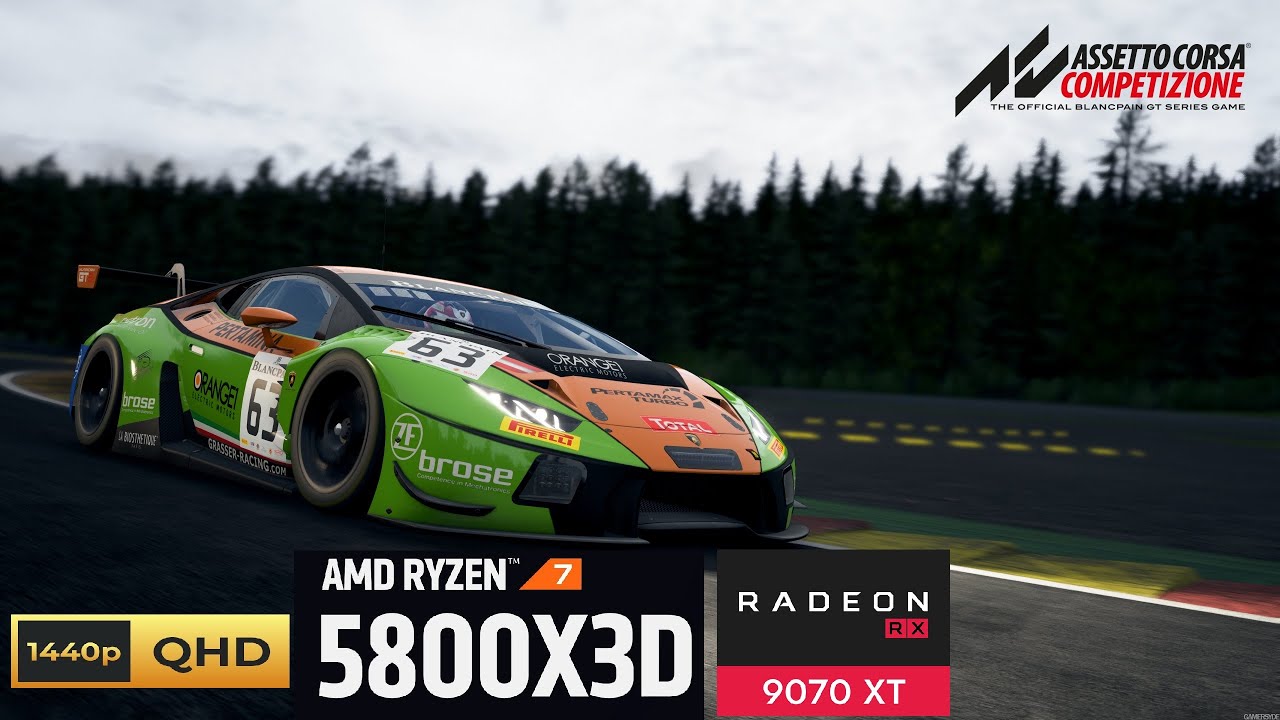 Assetto Corsa Competizione - RX 9070 XT - Ryzen 7 5800X3D - 1440P