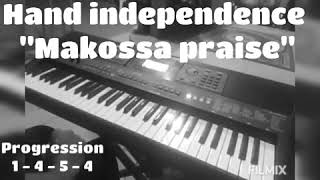 MAKOSSA PRAISE PIANO hand independence tutorial