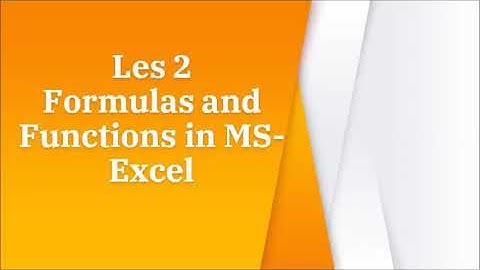 Grade 7| Computer Science | Les 2| Formulas and Functions in MS-Excel |Formulas by Gayathiri Sivaraj