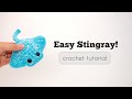 Crochet plush stingray tutorial  no sew  free amigurumi pattern