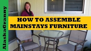 How to Assemble Patio Furniture Mainstay Patio sets http://amzn.to/2kCIpBs from Walmart or Amazon are easy to assemble patio tables and chairs. The parts to put