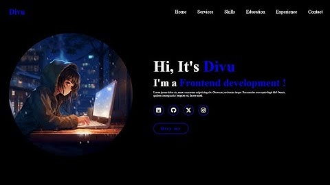 ✨My simple and professional portfolio using html css 🔥🙌🏻 #htmlcss #coding #divyacodes 