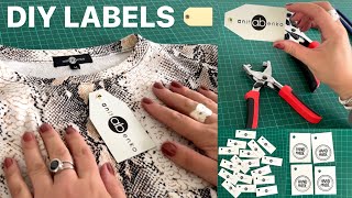 How to make clothes labels, Logo label diy tutorial, business label diy tips, Tag diy, Anita Benko