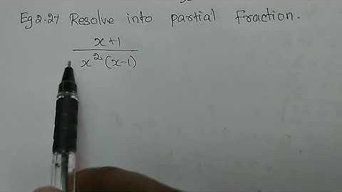 ##TN 11th maths example 2.27 resolve into partial fraction x+1/x²(x+1)