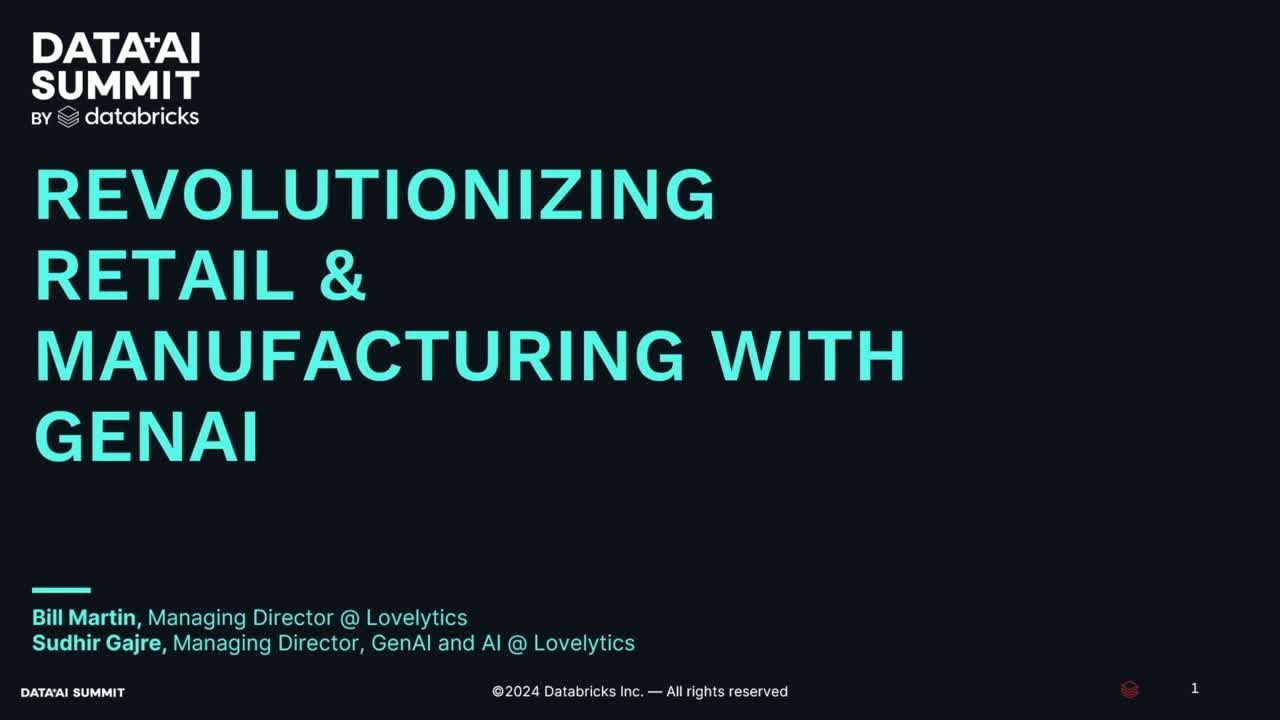 Sponsored by: Lovelytics | Revolutionizing Retail & Manufacturing with GenAI
