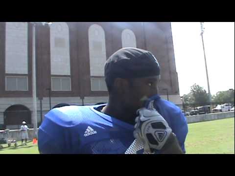 SMU Football - Darryl Fields - postpractice 8-12-2...