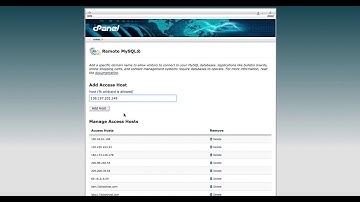 How to Set up a Remote MySQL Database Connection cpanel