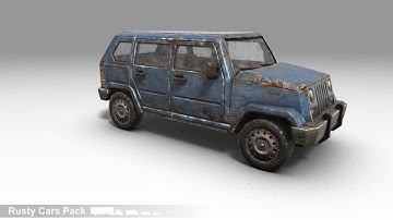 Rusty Cars Pack for Unity3d Asset Store V3