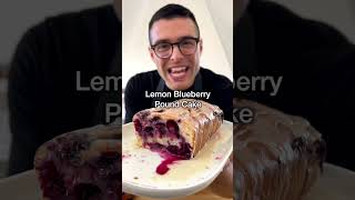 Blueberry Lemon Pound Cake is a colorful cake with 7 ingredients