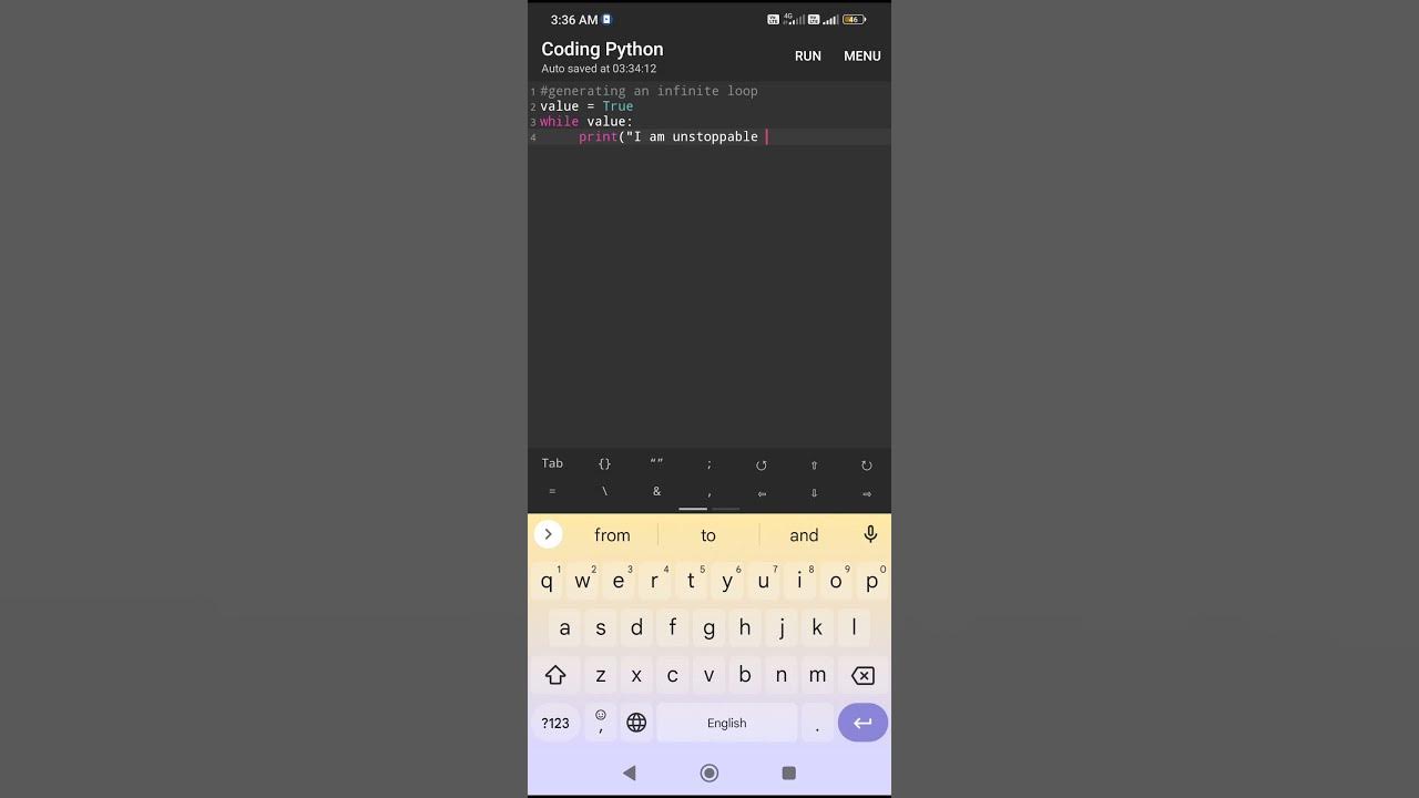 how to create an infinite loop in python||python's while loop|| - YouTube