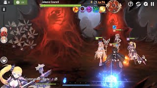 Celebrity Epic Seven - Fighting against Juleeve Council (one of the Hell Raid Bosses) without Debuff Units Wealth