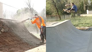 Making A Concrete Ramp At Our DIY Skatepark : Then Skate It