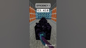 Obsidian mining speed test! #gaming #minecraft #test #speed #music