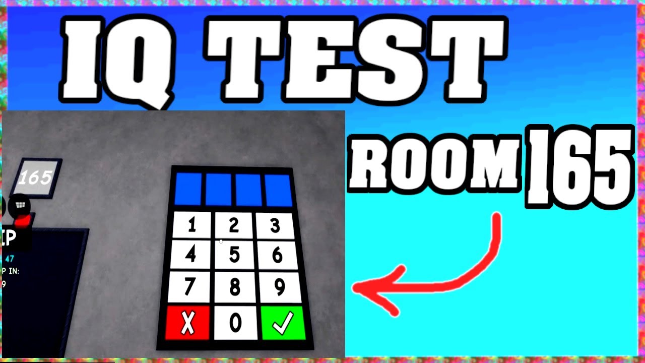 ROOM 165 IQ TEST Roblox Walkthrough 🧠 [Full Guide English] - YouTube