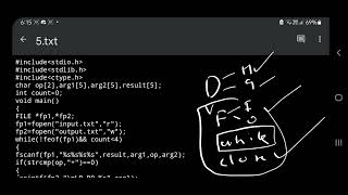 18CSL66 Pgm 5 || SYSTEM SOFTWARE LABORATORY || 6 SEM CSE