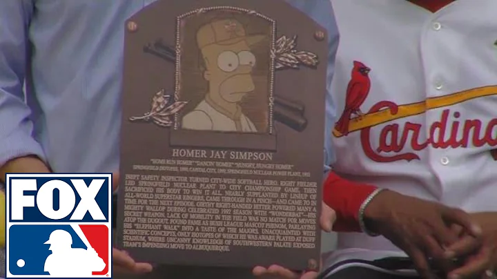 Homer Simpson gets inducted into the Baseball Hall...