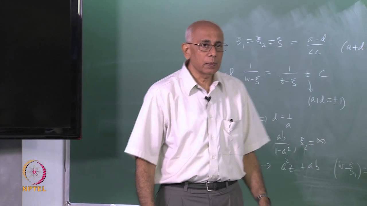 Mod-05 Lec-12 Möbius transformations (Part II)