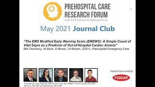 5-10-21 PCRF Journal Club: The EMS Modified Early Warning Score