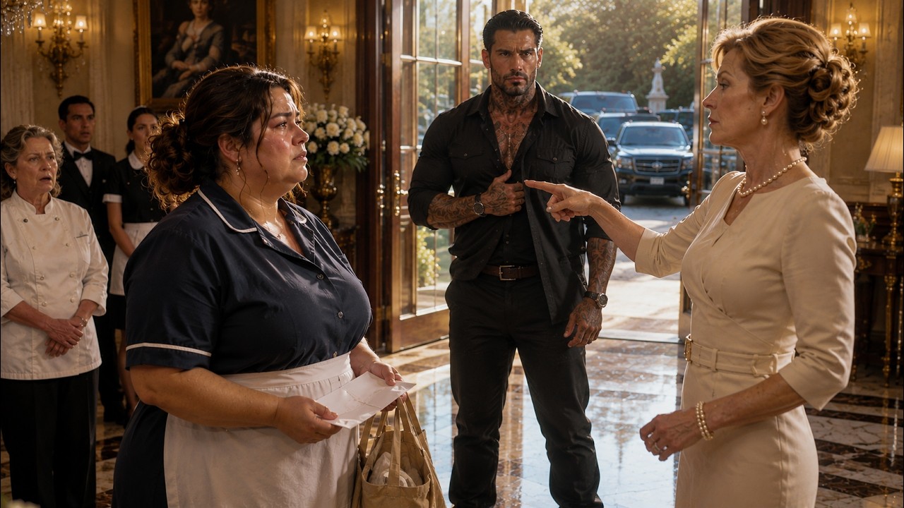 The widow didn't even look at me when she slid my final paycheck across the table. "I don't want someone who looks like you representing my estate," she said—loud enough for the news cameras and...