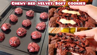 Ide jualan kekinian. Red Velvet Soft Cookies dengan aneka isian, isian keju paling favorit.