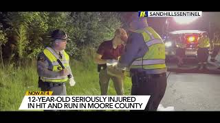 12-year-old hit by car in Moore County hit-and-run, flown to hospital with serious injuries
