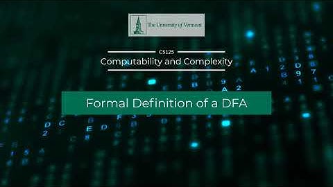 3.1 Formal Definition of Deterministic Finite Automata