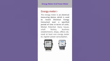 Energy Meter And Power Meter
