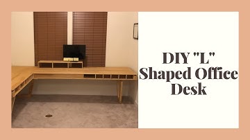 DIY "L" Shaped Office Desk On A Budget With Built in Cable Storage
